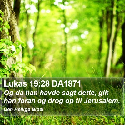 Lukas 19:28 DA1871 Bible Verse Image