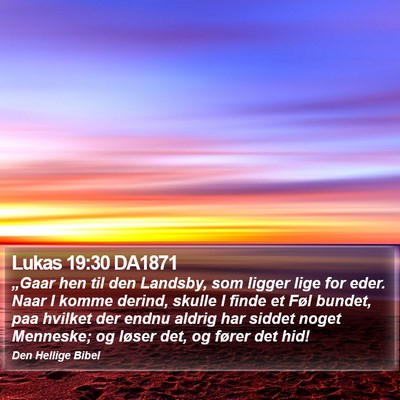 Lukas 19:30 DA1871 Bible Verse Image