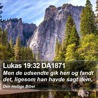 Lukas 19:32 DA1871 Bible Verse Image