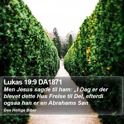Lukas 19:9 DA1871 Bible Verse Image