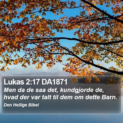 Lukas 2:17 DA1871 Bible Verse Image