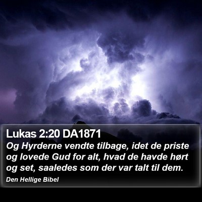 Lukas 2:20 DA1871 Bible Verse Image