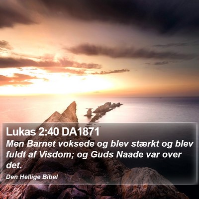 Lukas 2:40 DA1871 Bible Verse Image