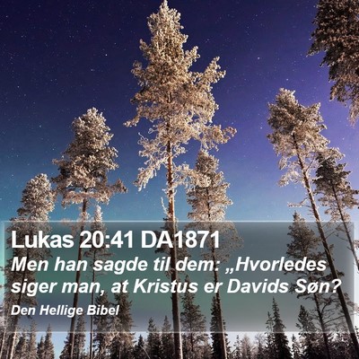 Lukas 20:41 DA1871 Bible Verse Image