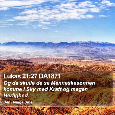 Lukas 21:27 DA1871 Bible Verse Image