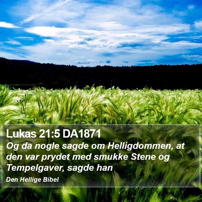 Lukas 21:5 DA1871 Bible Verse Image