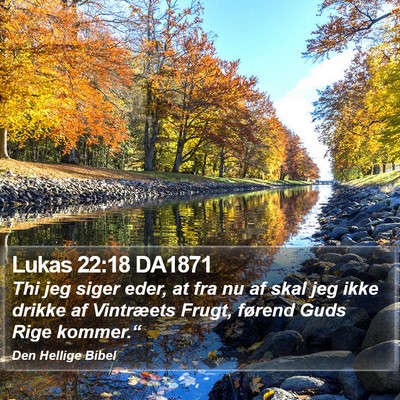 Lukas 22:18 DA1871 Bible Verse Image