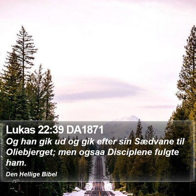 Lukas 22:39 DA1871 Bible Verse Image