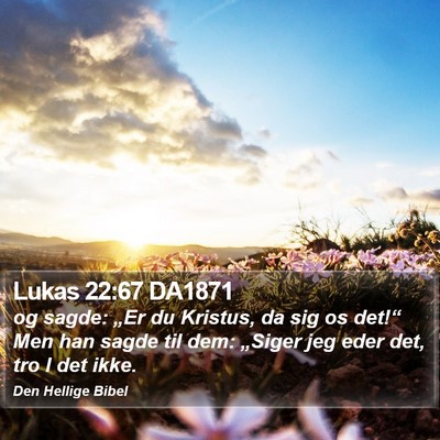 Lukas 22:67 DA1871 Bible Verse Image