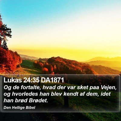 Lukas 24:35 DA1871 Bible Verse Image