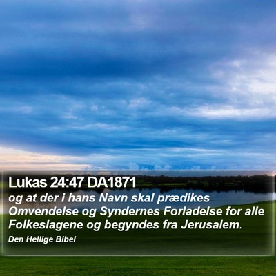 Lukas 24:47 DA1871 Bible Verse Image