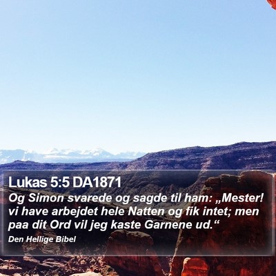 Lukas 5:5 DA1871 Bible Verse Image