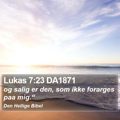 Lukas 7:23 DA1871 Bible Verse Image