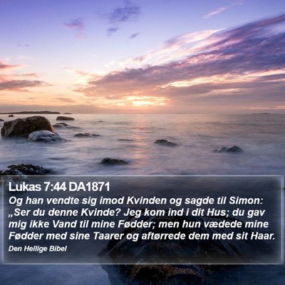 Lukas 7:44 DA1871 Bible Verse Image