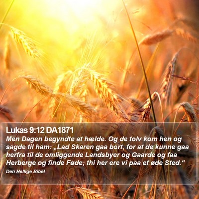 Lukas 9:12 DA1871 Bible Verse Image