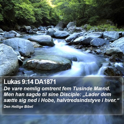 Lukas 9:14 DA1871 Bible Verse Image