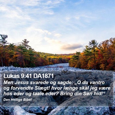 Lukas 9:41 DA1871 Bible Verse Image