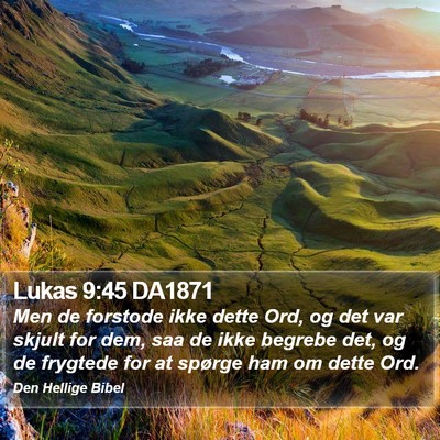 Lukas 9:45 DA1871 Bible Verse Image
