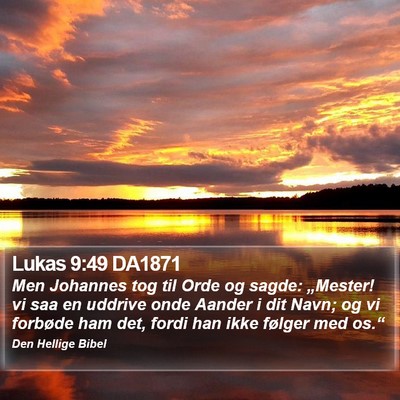Lukas 9:49 DA1871 Bible Verse Image