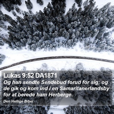 Lukas 9:52 DA1871 Bible Verse Image