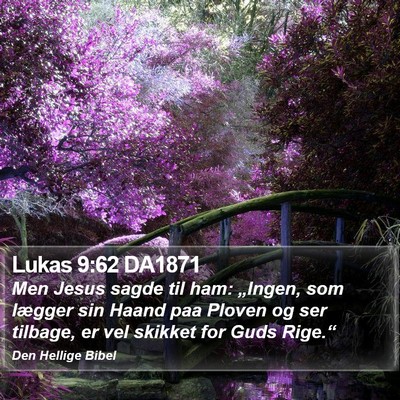 Lukas 9:62 DA1871 Bible Verse Image
