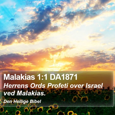 Malakias 1:1 DA1871 Bible Verse Image