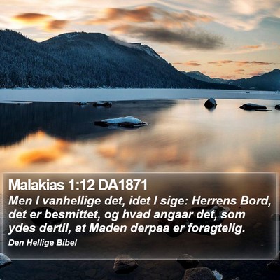 Malakias 1:12 DA1871 Bible Verse Image
