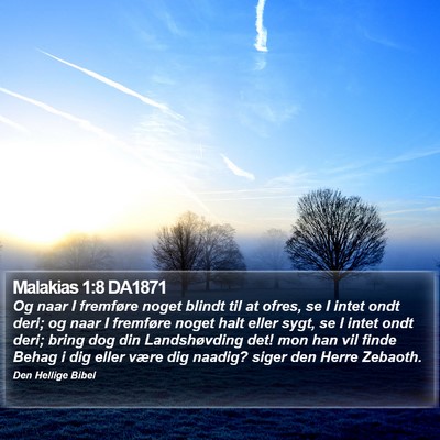 Malakias 1:8 DA1871 Bible Verse Image