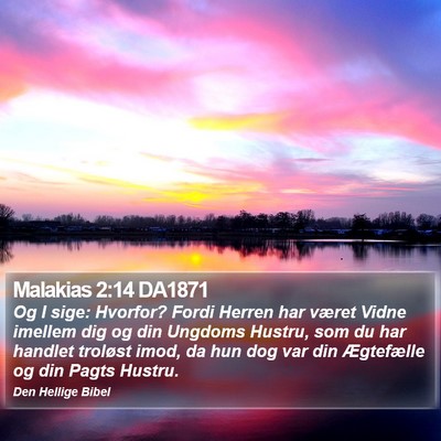 Malakias 2:14 DA1871 Bible Verse Image