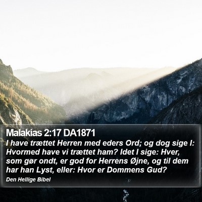 Malakias 2:17 DA1871 Bible Verse Image
