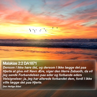 Malakias 2:2 DA1871 Bible Verse Image
