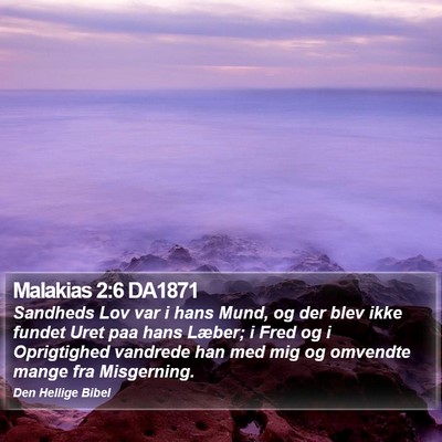Malakias 2:6 DA1871 Bible Verse Image