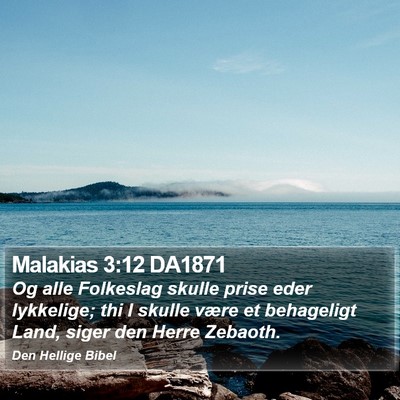 Malakias 3:12 DA1871 Bible Verse Image
