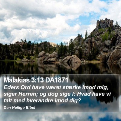 Malakias 3:13 DA1871 Bible Verse Image