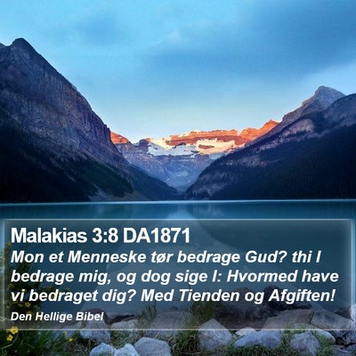 Malakias 3:8 DA1871 Bible Verse Image