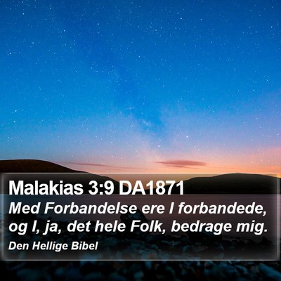 Malakias 3:9 DA1871 Bible Verse Image