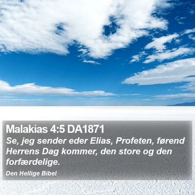 Malakias 4:5 DA1871 Bible Verse Image