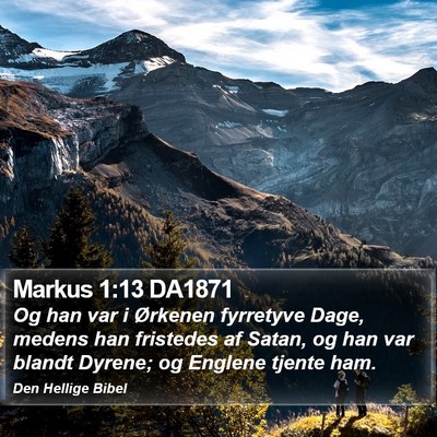 Markus 1:13 DA1871 Bible Verse Image