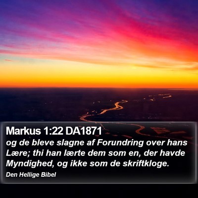 Markus 1:22 DA1871 Bible Verse Image