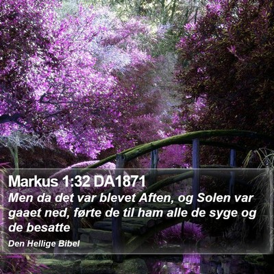 Markus 1:32 DA1871 Bible Verse Image