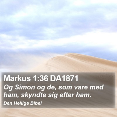 Markus 1:36 DA1871 Bible Verse Image