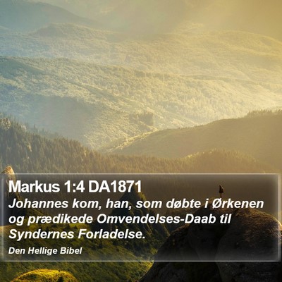 Markus 1:4 DA1871 Bible Verse Image