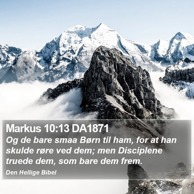 Markus 10:13 DA1871 Bible Verse Image