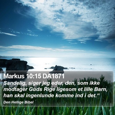 Markus 10:15 DA1871 Bible Verse Image