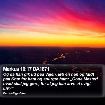 Markus 10:17 DA1871 Bible Verse Image