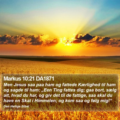 Markus 10:21 DA1871 Bible Verse Image