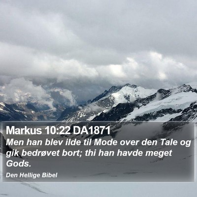 Markus 10:22 DA1871 Bible Verse Image