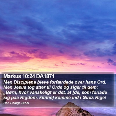 Markus 10:24 DA1871 Bible Verse Image