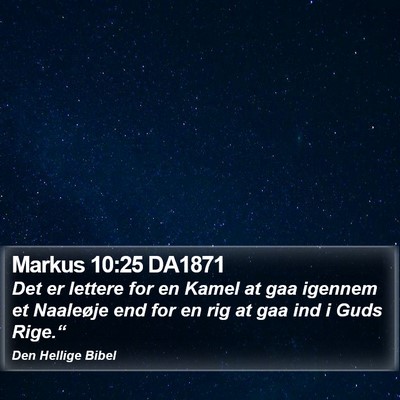 Markus 10:25 DA1871 Bible Verse Image