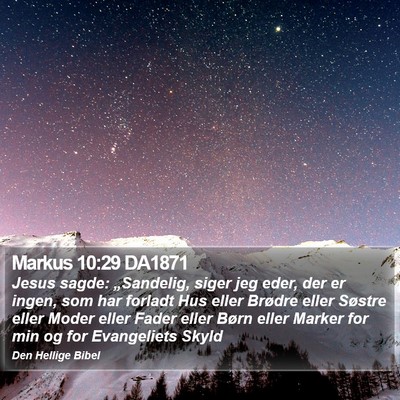 Markus 10:29 DA1871 Bible Verse Image